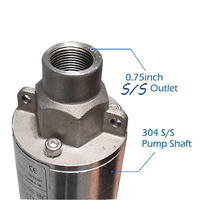 Pompe à Eau Solaire Submersible de Puits Profond 120 m, CC Haute Pression 48 V
