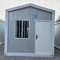 Kit de maison préfabriquée modulaire en acier de 20 pieds avec toit en pente, panneau sandwich, maison préfabriquée