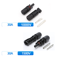 IP67 Conector MC a prueba de agua Conector solar fotovoltaico 30A Material de carcasa de PC de corriente nominal Macho/Hembra para conexiones de cables