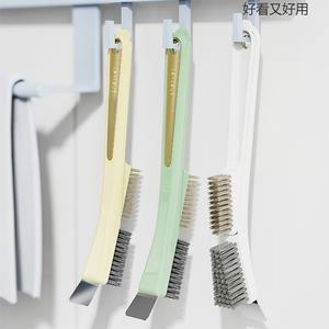 Cepillo de limpieza multifuncional para cocina con cerdas de nailon para rincones, cepillo para estufa de gas con espátula de acero inoxidable. - Product Image 5