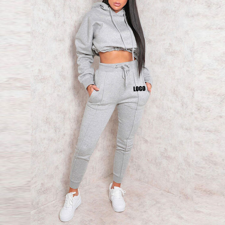 MGOO customize logo woman streetwear hoodie blouse crop top zip up designer pullover hoodies for women