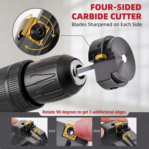 Jeu de alésoirs pour tuyaux PVC 63 mm, outil d'alésage à triple lame en alliage d'aluminium CNC, pour retirer les tuyaux des raccords, CPVC ABS Socket Saver - Product Image 3