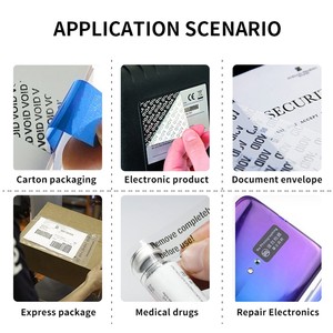 Tùy chỉnh giả mạo bằng chứng VOID băng cao dính không dư lượng Polyester nhãn cho thiết bị điện tử bảo vệ bảo hành và theo dõi tài sản - Product Image 3