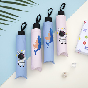 Paraguas <span class=keywords><strong>de</strong></span> Viaje Plegable <span class=keywords><strong>de</strong></span> 3 Secciones, Impresión Digital, Diseño Bonito, Duradero, Compacto, Protección UV, Parasol, Logotipo Personalizado al por Mayor - Product Image 6