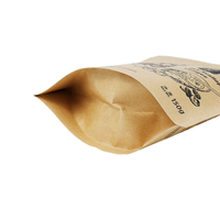Sacs refermables personnalisés en aluminium, papier kraft, PET, plastique, avec fermeture éclair, surface vernie, qualité alimentaire