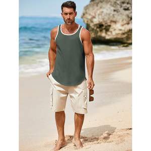 2025 camisetas sin mangas para hombre, Camiseta de punto para entrenamiento, musculación, gimnasio, culturismo atlético, camisetas ajustadas acanaladas, capucha, ropa de gimnasio - Product Image 5