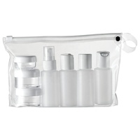Accessoires de voyage rechargeables portables personnalisés taille lotion shampooing cosmétique kit de bouteille de voyage ensemble distributeur d'emballage en plastique