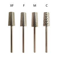6.6mm Grand Baril Conique Bit Argent Revêtement Vernis À Ongles Outil Forte Universalité Carbure Nail Bit Fraise Dentaire