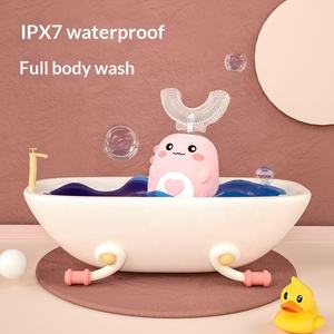 Cepillo de dientes eléctrico para niños en forma de U, cerdas suaves sónicas para bebés, Material de silicona, ajuste de frecuencia multiposición, USB - Product Image 3