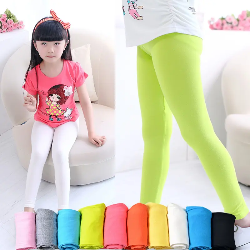 2024 niños niñas pantalones Leggins niños Leggings 2-13Y OEM impreso Leggings princesa Fitness Capries algodón cintura alta de punto