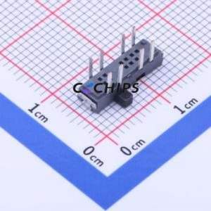 MK-42D02-G020 Slide Switch Through hole Component (THT) Switch Double Pole Three Throw Rectangle Pin Header PC Pin 13mm - Product Image 1