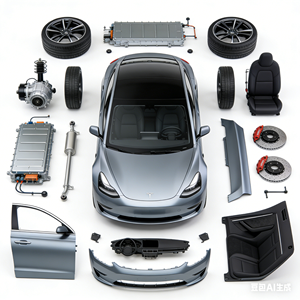 YUCHI Vente directe usine – Revêtement de pare-chocs avant de voiture 1493736-S0-A compatible avec Tesla MODEL Y – Kit carrosserie avant et arrière - Product Image 4