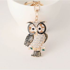 Creative Cartoon <strong>Owl</strong> Car <strong>Keychain</strong> Bag Accessories Buckle Zinc Alloy Rhinestone Pendant <strong>Keychain</strong> - Product Image 2