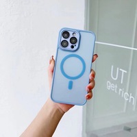 Étui de téléphone magnétique givré de haute qualité pour iPhone 16 17 15 13 14, coque magnétique en TPU pour chargement sans fil