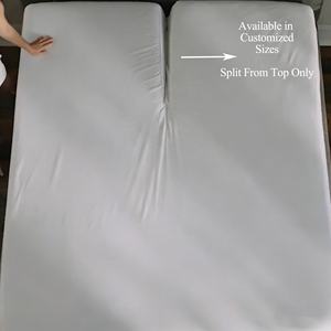 Ensemble de draps 4 pièces 36" Cal King avec <span class=keywords><strong>drap</strong></span> supérieur séparé Flex Head, 600 fils, pour lit réglable, poches profondes de 15 pouces, pour lit Sleep Number - Product Image 6
