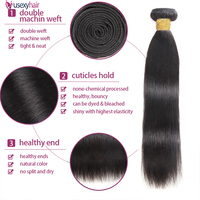 12a Lots de mèches de cheveux humains brésiliens bruts HD pour kit de closures, cuticules alignées, extensions de tissage vierges Super Double Drawn Remy