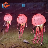 Nouvelle conception, éclairage LED coloré, méduse gonflable lumineuse, méduse gonflable suspendue, ballon méduse gonflable