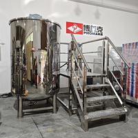 Cuve de mélange pour savon liquide, machine de fabrication de savon liquide, petite ligne de production avec pièces de contact en SUS316L et système de chauffage et de refroidissement