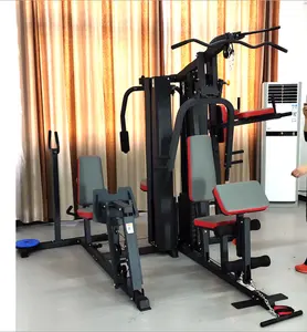 Peralatan Gym Pelatihan Komprehensif Multifungsi, Mesin Smith Stasiun Lima 5 Orang untuk Penggunaan Gym
