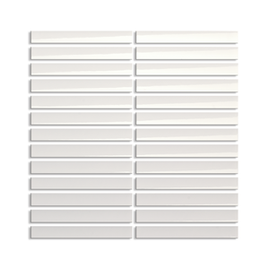 Mosaïque en céramique blanche glacier de 22x145mm-Tuile linéaire verticale pour mur caractéristique et chronologie de l'école-Dispositions sûres et préconçues pour les enfants - Product Image 3