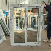 Ventana de Vidrio Laminado Doble Insonorizada Personalizada, Ventanas de PVC Resistentes a Impactos de Huracanes con Mosquitera