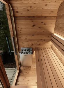 Usine directement fournir en plein air 6 personne Red Cedar Cube <span class=keywords><strong>Suna</strong></span> avec cuisinière électrique - Product Image 3