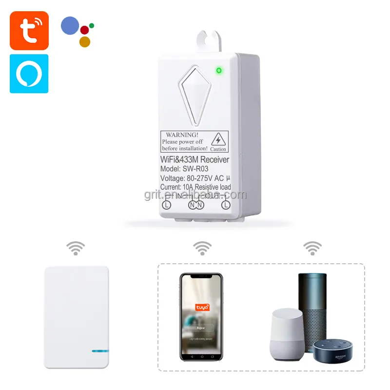 10A wasserdichter IP66 Switch funktioniert mit Alexa und Google Home TUYA Fernbedienungsschalter WLAN elektrischer intelligenter drahtloser Switch