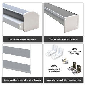 Persianas cebra motorizadas dobles Tuya para interiores con Wifi automático transparente con batería <span class=keywords><strong>de</strong></span> litio recargable <span class=keywords><strong>por</strong></span> Google Control - Product Image 6