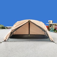 Poteau en aluminium pliable léger personnalisé tente de camping hors sol double couche abri de lit de camp en plein air