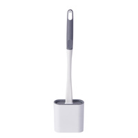 Envío Directo, cepillo de baño de plástico y soporte, limpiador profundo, juego de limpieza de silicona, cepillo de limpieza de inodoro de cereza, cepillo de inodoro