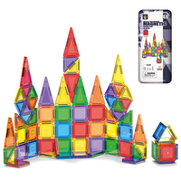 Mini étui à carreaux magnétiques de voyage jouets de construction portables pour les tout-petits STEM Construction éducative en plastique