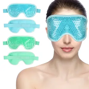 Masque pour les yeux en Gel de glace à compresse chaude et froide réutilisable avec support en peluche