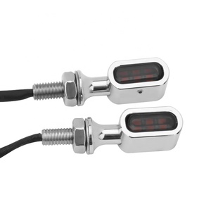 Phổ phụ kiện xe máy mini LED ánh sáng tay lái bật tín hiệu phù hợp cho Harley Cafe racer <span class=keywords><strong>Bobber</strong></span> - Product Image 3