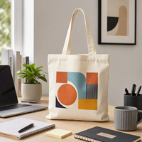 Sacs fourre-tout vierges pour sublimation, personnalisables, en polyester blanc et beige, pour transfert thermique, réutilisables, promotionnels, en toile, pour le shopping