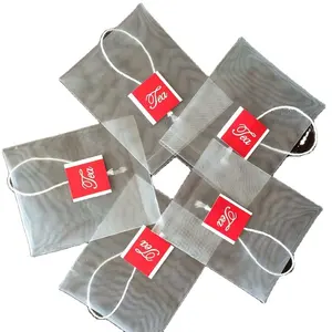 Пустые нейлоновые чайные пакетики в виде пирамиды с принтом на заказ, пустые чайные пакетики с фильтром для продажи