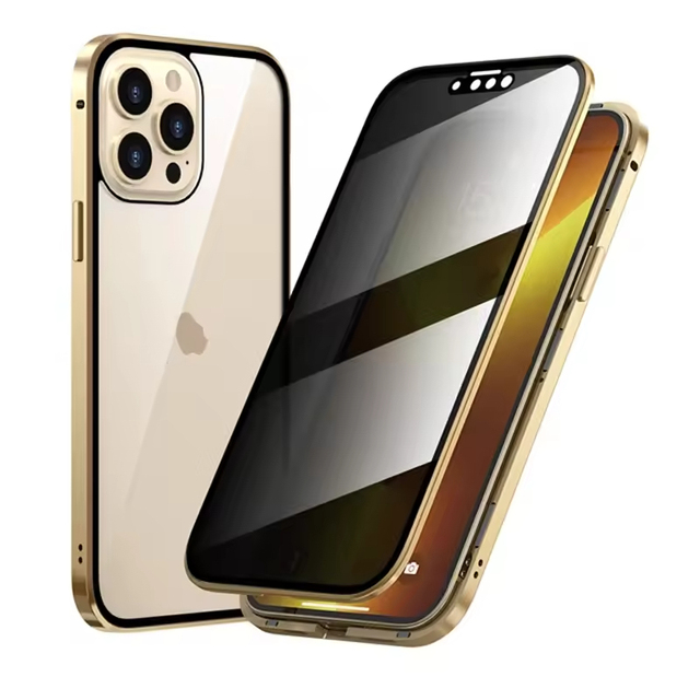 Privacy Case for iPhone 17 Magnetic Privacy Case for iPhone 16 15 14 13 12 Pro Anti Peeping Tempered Glass Screen Phone Cover