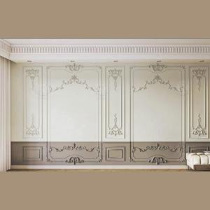 Moldura de Poliuretano Resistente a las Manchas OR-7444, Elegante Adorno Floral Decorativo para Exteriores y Villas - Product Image 3