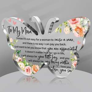 Regalo de Cumpleaños de Acrílico con Forma de Mariposa, Diseño Moderno y Único, Personalizado con Logotipo, para Mamá, Ideal para Exhibición - Product Image 6