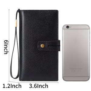 <span class=keywords><strong>Portefeuille</strong></span> long en cuir RFID pour <span class=keywords><strong>femme</strong></span> avec dragonne, <span class=keywords><strong>porte</strong></span>-monnaie, <span class=keywords><strong>porte</strong></span>-téléphone, <span class=keywords><strong>porte</strong></span>-chèquier avec poche zippée, pochette, <span class=keywords><strong>portefeuille</strong></span> en cuir - Product Image 5
