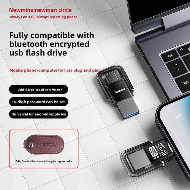 VIEFONG VU01 64GB Data Privacy Security Protector New Genuine Encrypted Dual Interface Large Capacity Computer Dual-Use USB