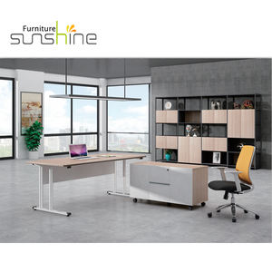 Los mejores fabricantes OEM Premium Modern Wooden L-Shaped Extensible Manager Desk Popular Muebles <span class=keywords><strong>de</strong></span> oficina - Product Image 1