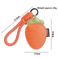 Schattig lederen tasje modehanger wortel chili gepersonaliseerde groente fruit sleutelhanger luxe custom charms voor merktas