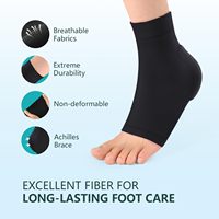 Chaussettes de compression rembourrées pour la protection du talon et du tendon d'Achille, avec gel premium, pour le syndrome de Haglund et la bursite