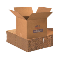 BOX USA 12er-Pack Große Umzugskartons aus Wellpappe 20x20x15 Büro Heim Aufbewahrung Versand Recycelt Ausstellung Supermarkt