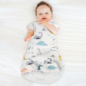 Vente en gros Sac de couchage pour bébé 4 couches 6 couches Sac de couchage <span class=keywords><strong>sans</strong></span> manches en coton doux <span class=keywords><strong>sans</strong></span> <span class=keywords><strong>pied</strong></span> pour nouveau-né - Product Image 1