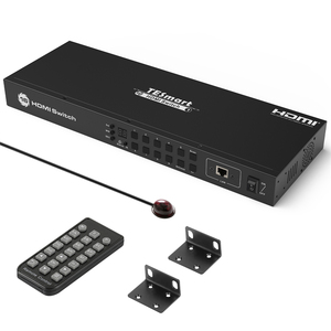 Tesmart 16x1 Video <span class=keywords><strong>Selector</strong></span> với EDID emulators cho giám sát Hot cắm IR Lan RS232 16 <span class=keywords><strong>Port</strong></span> <span class=keywords><strong>HDMI</strong></span> Switcher - Product Image 1