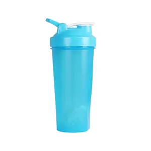 Custom Logo 400Ml 600Ml Fitness Plastic Shaker Waterflessen 1000Ml Herbruikbare Gym Sport Proteïne Shaker Fles