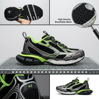 Zapatillas Deportivas Personalizadas Techwear, Transpirables, con Malla Metálica, Diseño Futurista, con Acentos Lineales, Plantilla EVA Acolchada y Reforzada