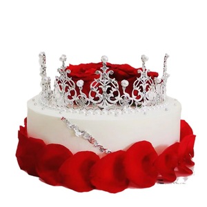 <span class=keywords><strong>D</strong></span>écoration de <span class=keywords><strong>gâteau</strong></span> couronne : Bouquet de perles et couronne demi-ronde pour <span class=keywords><strong>anniversaire</strong></span>, <span class=keywords><strong>d</strong></span>écorations de pâtisserie, bouquet couronne influenceur - Product Image 5