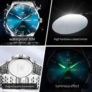   Relojes de Cuarzo para Hombre 3633, con Logotipo Personalizado OEM, de Acero Inoxidable, con Manecillas Luminosas, Escala Romana, Calendario, Resistentes al Agua, 2026 - Product Image 6